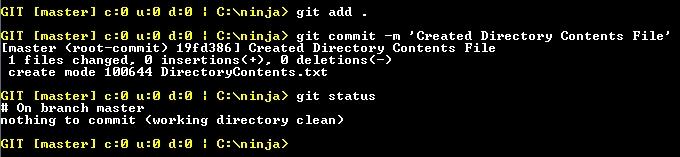Adding the file to Git