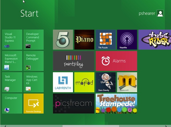 Windows 8 Metro UI continued