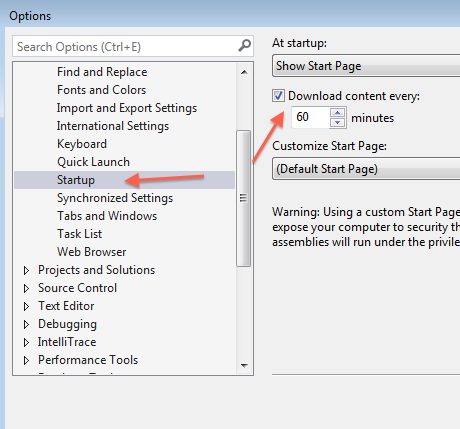 Visual Studio 2013 Options .. Startup .. Download Every Visual Studio 2013 Options .. Startup .. Download Every
