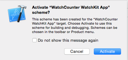 Activate WatchKit App scheme