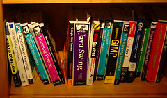 Bookshelf image from flickr.com/photos/ianturton/2341264331/