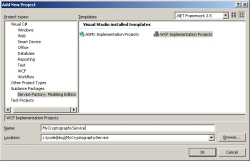 Adding the new WCF Project